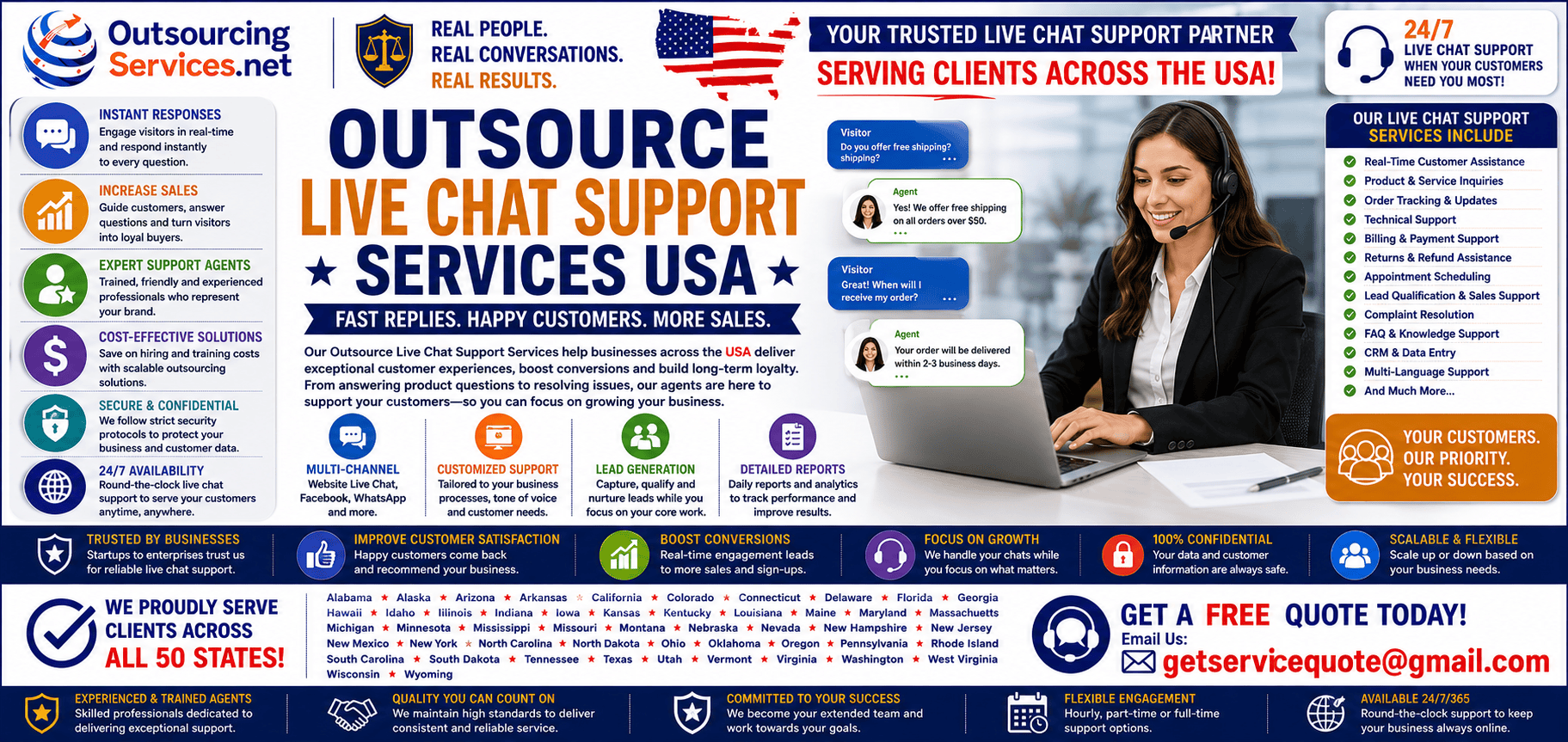 Outsource Live Chat Support Services